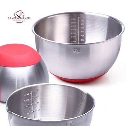 โถผสมสแตนเลส ซิลิโคนกันลื่น 2 ขนาด