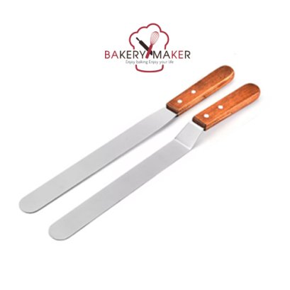 สปาตูล่า ด้ามไม้ แบบตรง, งอ 5 ขนาด