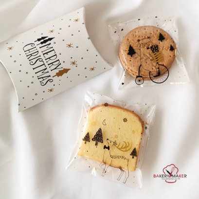 X&#039;mas ถุงฝากาว หน้าใส หลังขาว คละ 2 แบบ