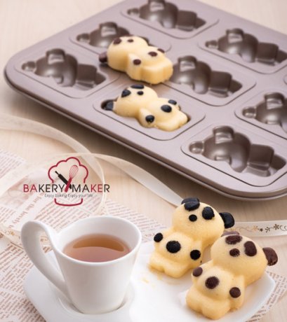 พิมพ์เค้ก รูปหมี เทฟลอน 9 หลุม