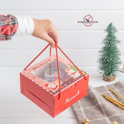 X&#039;mas กล่องคัพเค้ก มีเชือกหิ้ว