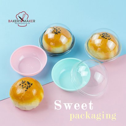 กล่องโดม ฐานสี ทอง / ดำ / ชมพู / เขียว 20 ใบ