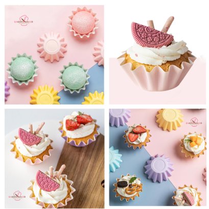 กระทงจีบแข็งสีพาสเทล 3 สี (30 ใบ)