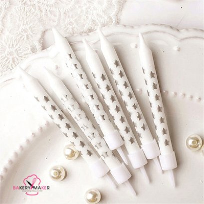 เทียนลายดาว สีเงิน , สีทอง 6 เล่ม