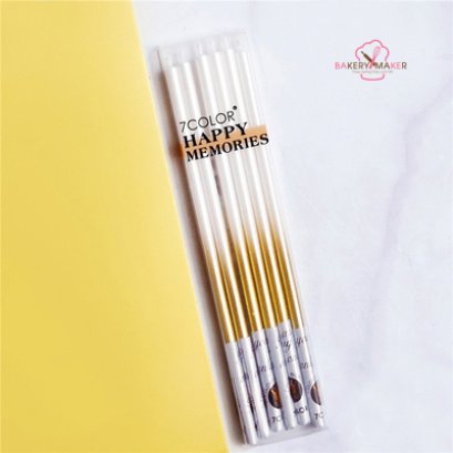 เทียนสีทอง 6 เล่ม