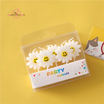 เทียนดอกรูปเดซี่ Daisy candle 5 ชิ้น