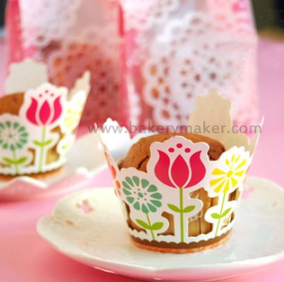 กระโปรงคัพเค้กลายดอกไม้ 10 ชิ้น