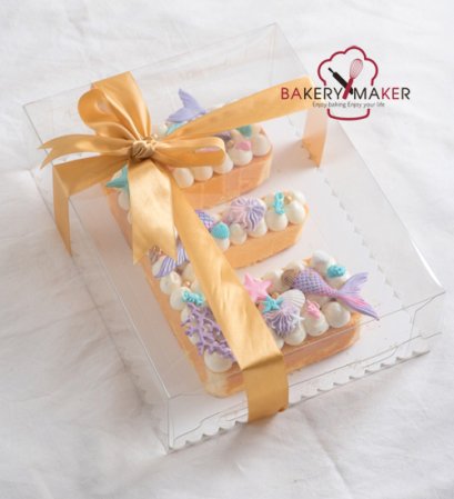 กล่องเค้ก ตัวอักษร,ตัวเลข 1 ใบ ไม่รวมริบบิ้น