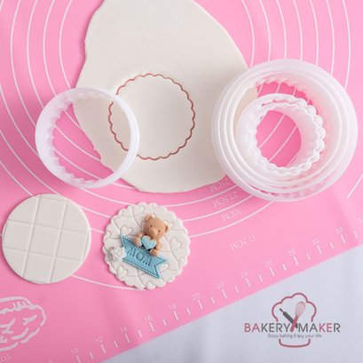 ชุดพิมพ์กดพลาสติกขอบหยัก สี่เหลี่ยม , วงกลม