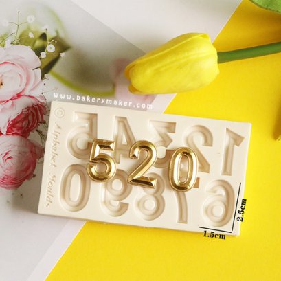 พิมพ์ฟองดองท์ รูปตัวเลข 0 - 9