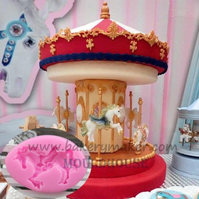 พิมพ์ฟองดองท์ รูปม้า สวนสนุก