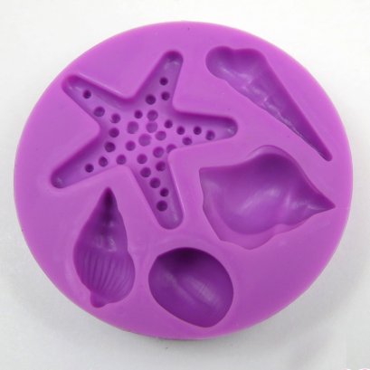 พิมพ์ซิลิโคน รูปหอย 5 ชนิด