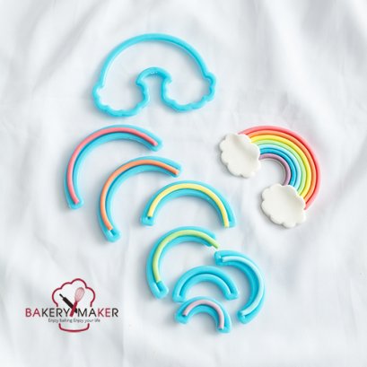 พิมพ์ฟองดองท์ สายรุ้ง Rainbow