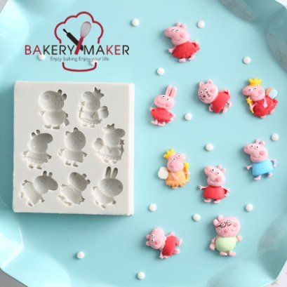 พิมพ์ฟองดองท์ Peppa Pig 8 ช่อง