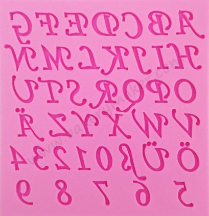 พิมพ์ฟองดองท์ ตัวเลข ตัวอักษรพิมพ์ใหญ่ A - Z