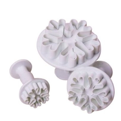 เซ็็ทพิมพ์กดฟองดองท์ Snowflake 3 ชิ้น