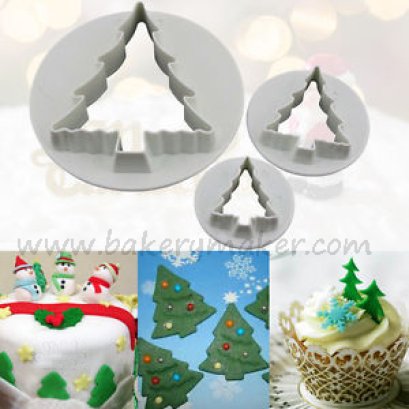 เซ็ทพิมพ์กดฟองดองท์ ต้นสน 3 ชิ้น