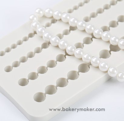 พิมพ์ฟองดองท์ สร้อยไข่มุก