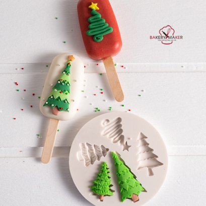 พิมพ์ฟองดองท์ รูปต้นสน X&#039;Mas