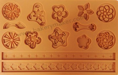 พิมพ์ฟองดองท์ ดอกไม้คละแบบ