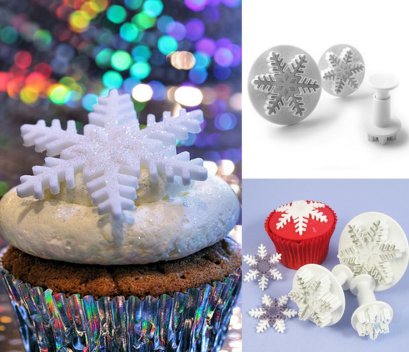 เซ็ทพิมพ์ฟองดองท์ คุ้กกี้ 3 ชิ้น Snowflake Cutter