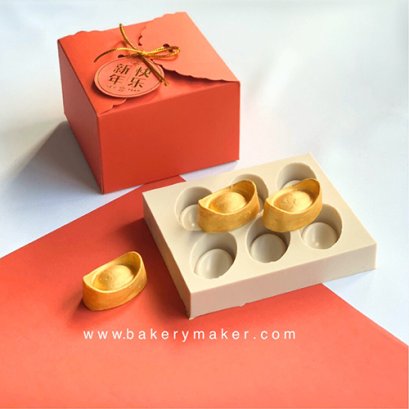 พิมพ์ซิลิโคน ฟองดองท์ ทองก้อน 6 ช่อง