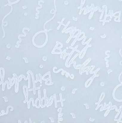 แผ่นซิลิโคนพิมพ์ลายฟองดองท์ Happy Birthday