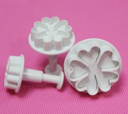 เซ็ทพิมพ์ฟองดองท์ รูปดอกไม้ 3 ชิ้น Flower Cutter