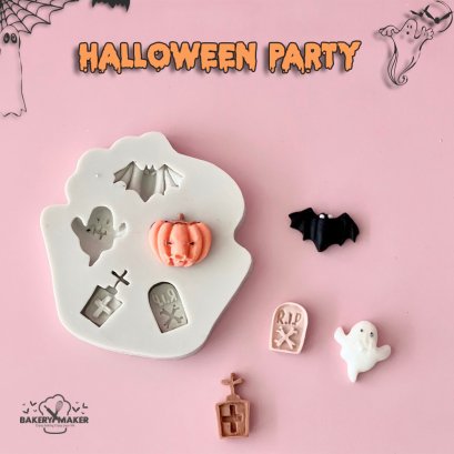 Halloween พิมพ์ฟองดองท์คละ 5 แบบ