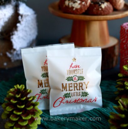 ถุงซีล สีขาว Merry Christmas