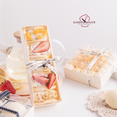 กล่องไม้ยาว ฝาใส 2 ขนาด