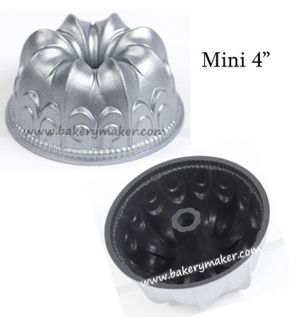 แม่พิมพ์ปล่องเทฟลอน เค้ก Mini Bundt 4"