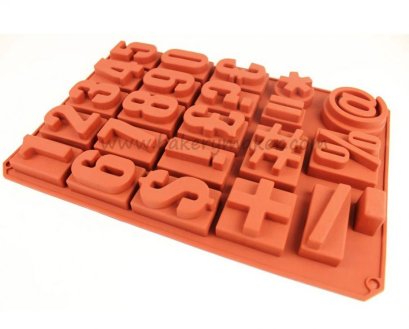 พิมพ์ซิลิโคน ตัวเลข และ สัญลักษณ์