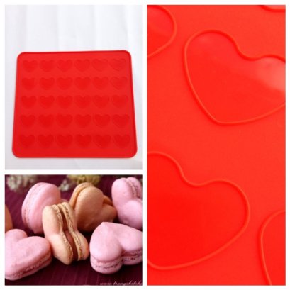 พิมพ์มาการอง รูปหัวใจ Macarons