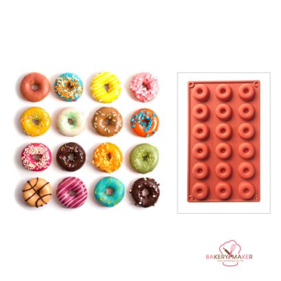 พิมพ์ซิลิโคน มินิโดนัท 18 หลุม