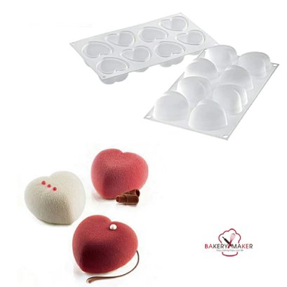 พิมพ์ซิลิโคน รูปหัวใจ 8 หลุม