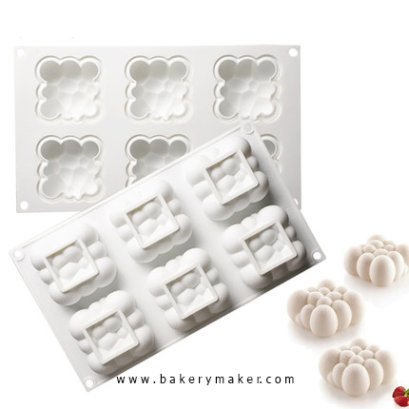 พิมพ์ซิลิโคน 6 หลุม French Mousse Mould
