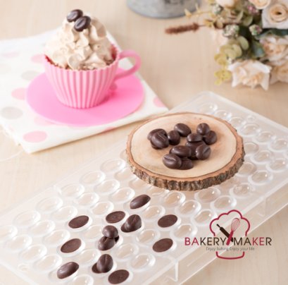 พิมพ์ช็อคโกแล็ต Polycabonate  รูปเมล็ดกาแฟ