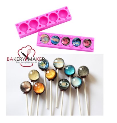 พิมพ์ซิลิโคน Lollipop ทรงกลม 3D