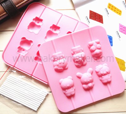 เซ็ทพิมพ์ซิลิโคน Lollipop รูปการ์ตูน