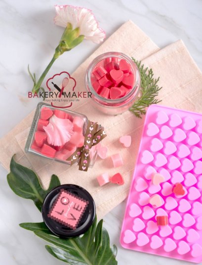 พิมพ์ซิลิโคน รูปหัวใจมินิ 55 ช่อง