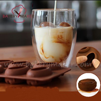 พิมพ์ซิลิโคน รูปเมล็ดกาแฟ 7 ช่อง Coffee Beans Mold