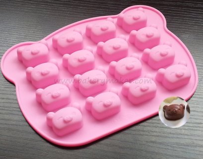 พิมพ์ซิลิโคน รูปหมี Rilakkuma 16 หลุม