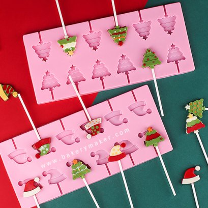 X&#039;mas พิมพ์ซิลิโคน Chocolate , Lollipop