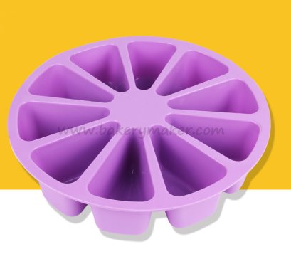 พิมพ์ซิลิโคน เค้กสามเหลี่ยม 10 ช่อง