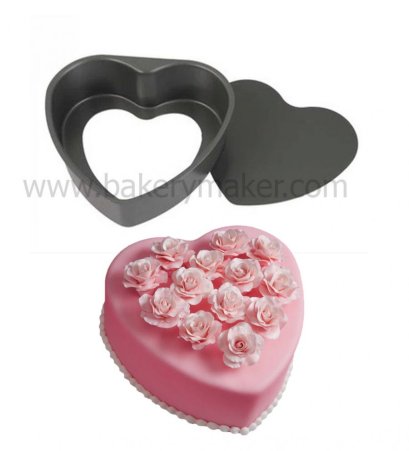 พิมพ์ ถอดก้น รูปหัวใจ ขนาด 6,8,10 นิ้ว Teflon