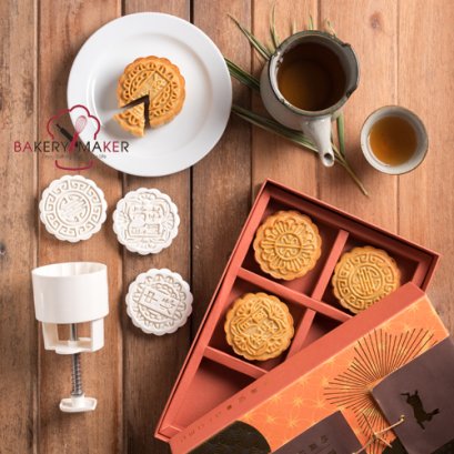 D41 เซ็ทพิมพ์ขนมไหว้พระจันทร์ 4 ลาย