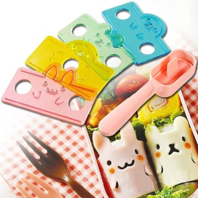 ชุดพิมพ์ข้าวปั้น หน้ากระต่ายและหมี