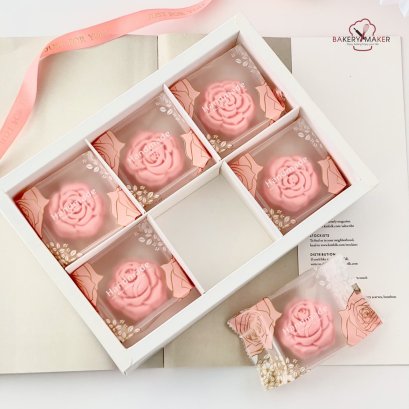 ถุงซีล ขยายข้าง ลายกุหลาบ Handmade 3 ขนาด