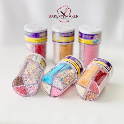 เซ็ทน้ำตาลตกแต่งเค้ก เซ็ทกระปุกละ 4 แบบ